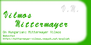 vilmos mittermayer business card